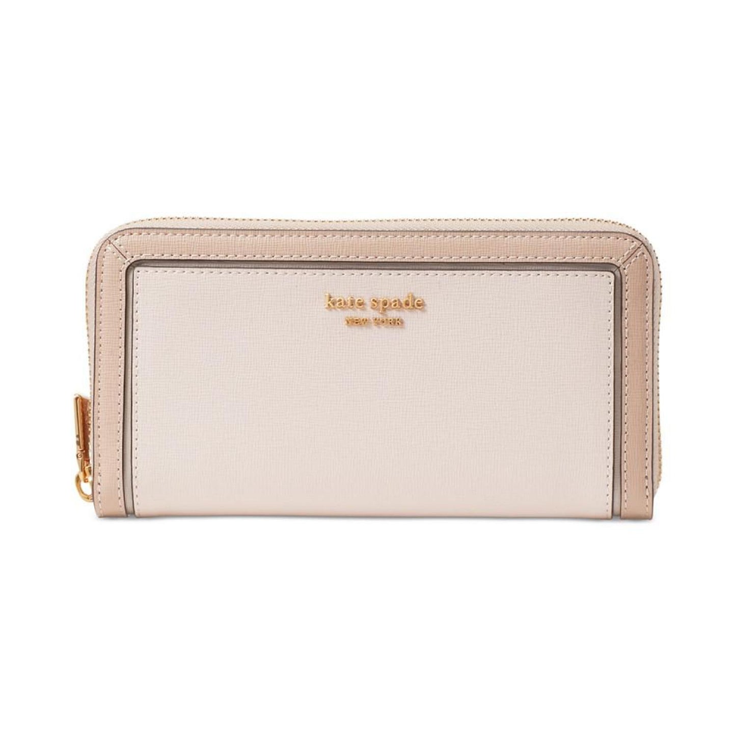 Morgan Colorblocked Saffiano Leather Zip-Around Continental Wallet