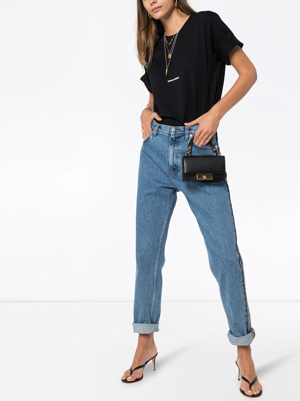 Saint Laurent T-shirts and Polos Black