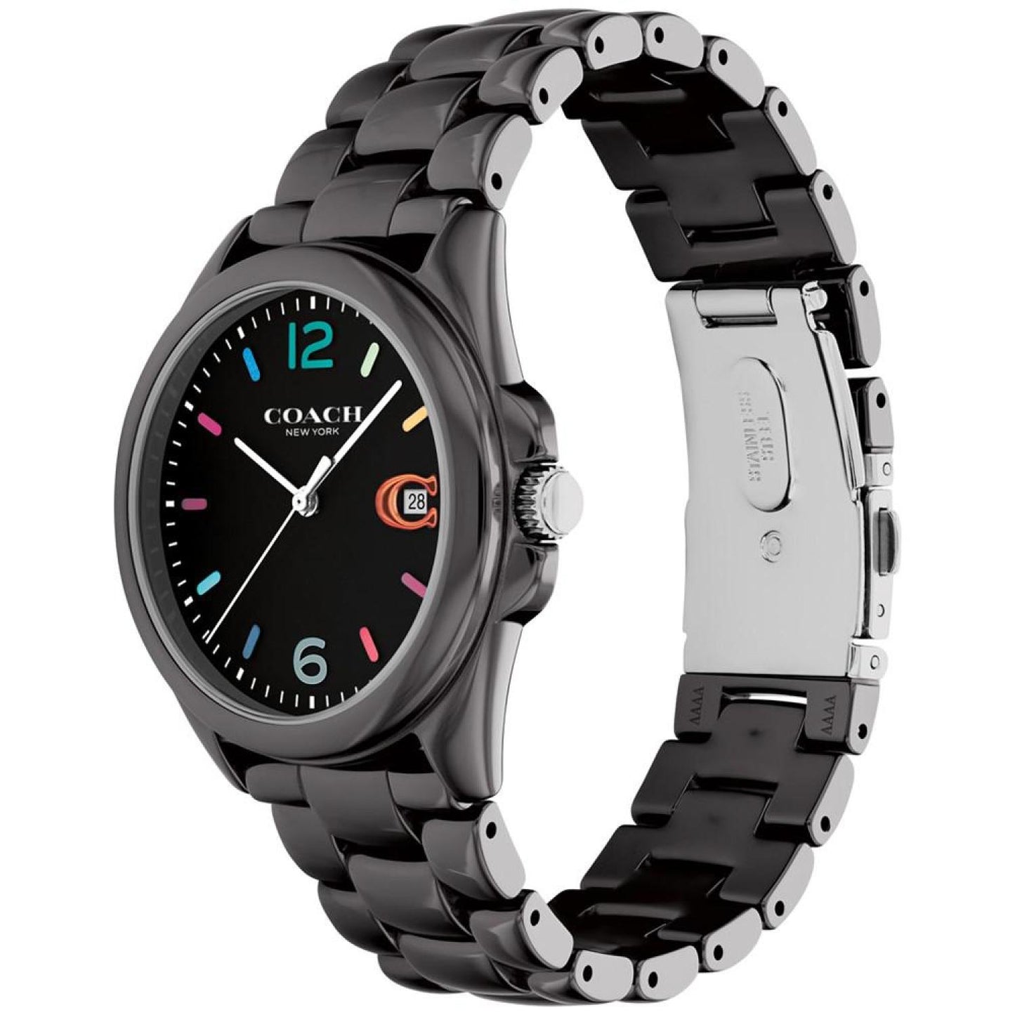 Women's Greyson Black Ceramic Bracelet Watch 36mm