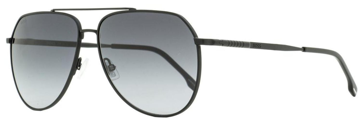 Hugo Boss Men's Pilot Sunglasses B1447S 0031I Matte Black 61mm