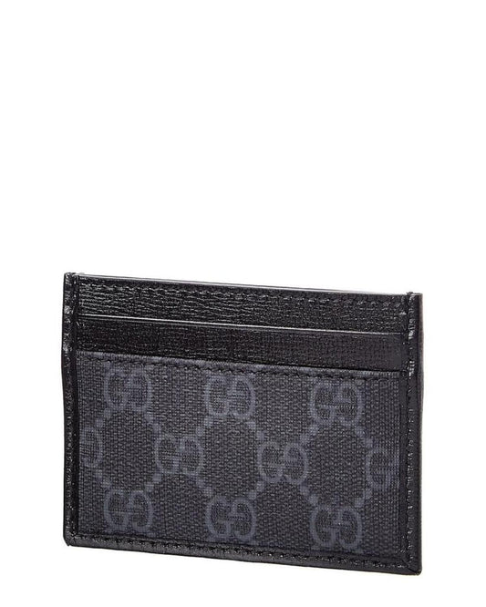 Gucci Interlocking G GG Supreme Canvas & Leather Card Case