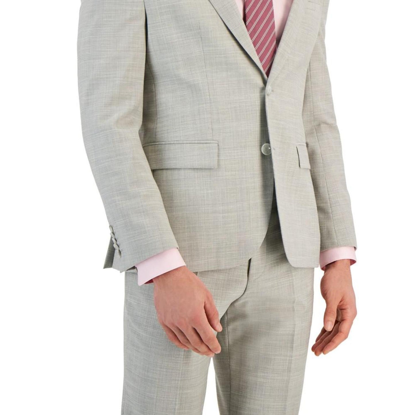 Men's Modern-Fit Check-Print Superflex Suit Jacket