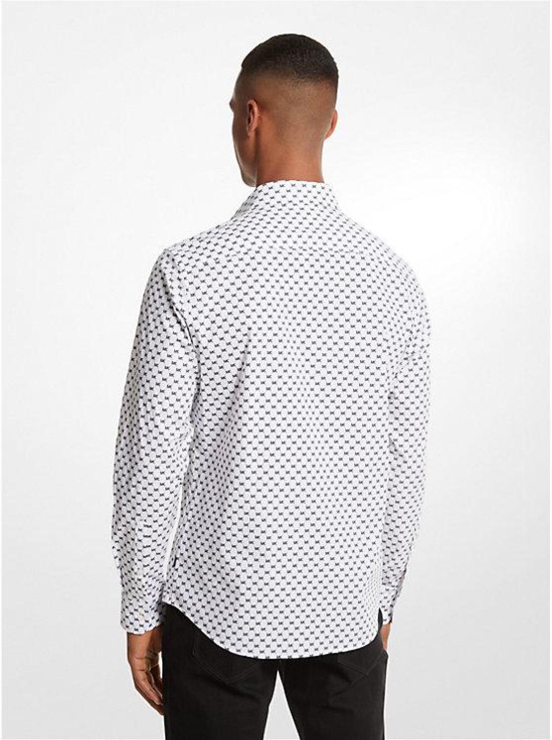 Stretch Cotton Logo Shirt