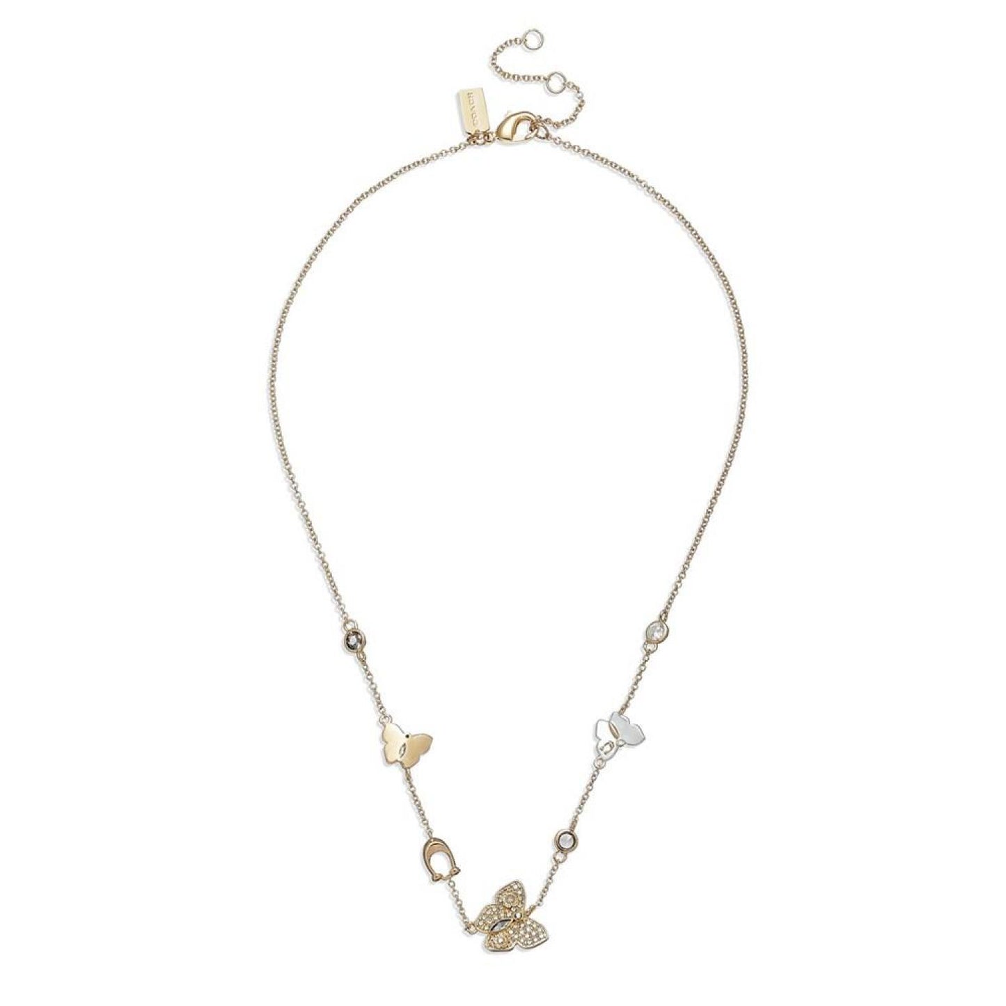 Women's Butterfly Station Necklace