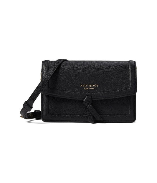 Knott Pebbled Leather Flap Crossbody