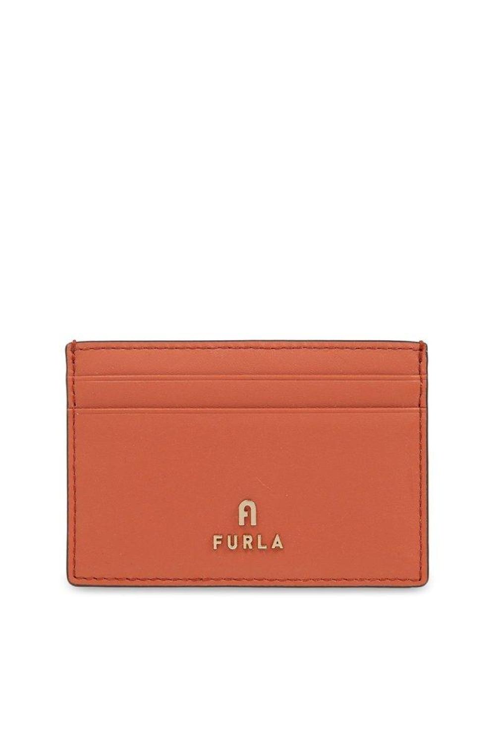 Furla Camelia Logo Plaque Card Holder