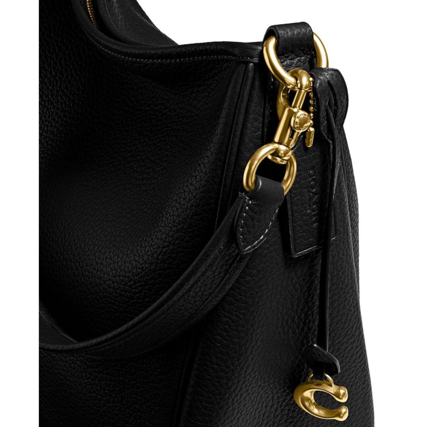 Soft Pebble Leather Cary Shoulder Bag with Convertible Straps
