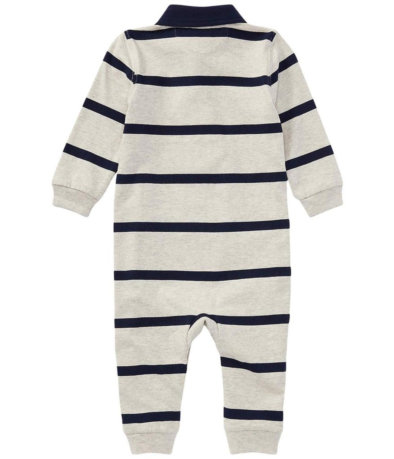 Striped Cotton Rugby Coverall (Infant)
