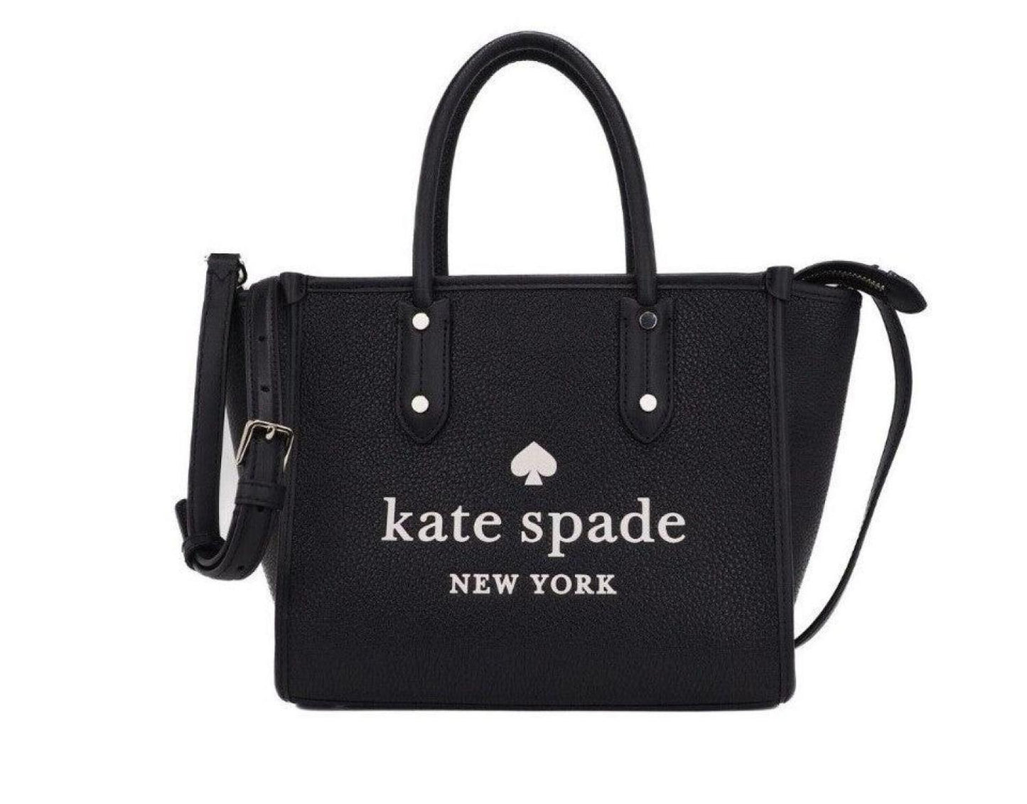 Kate Spade Ella Small Pebbled Leather Logo Crossbody Tote Women's Handbag