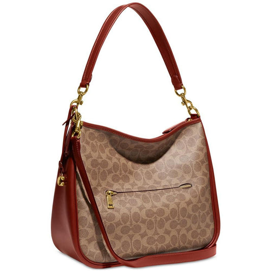 Coated Canvas Signature Cary Shoulder Bag