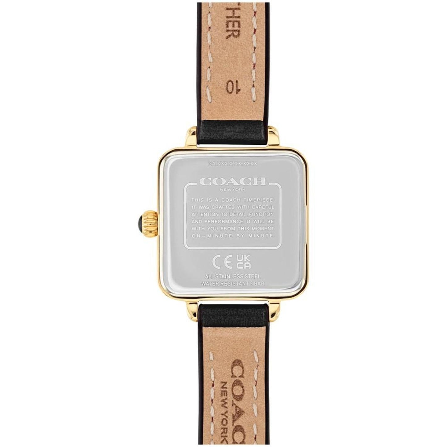Women's Cass Signature Horse and Carriage Black Leather Strap Watch, 22mm