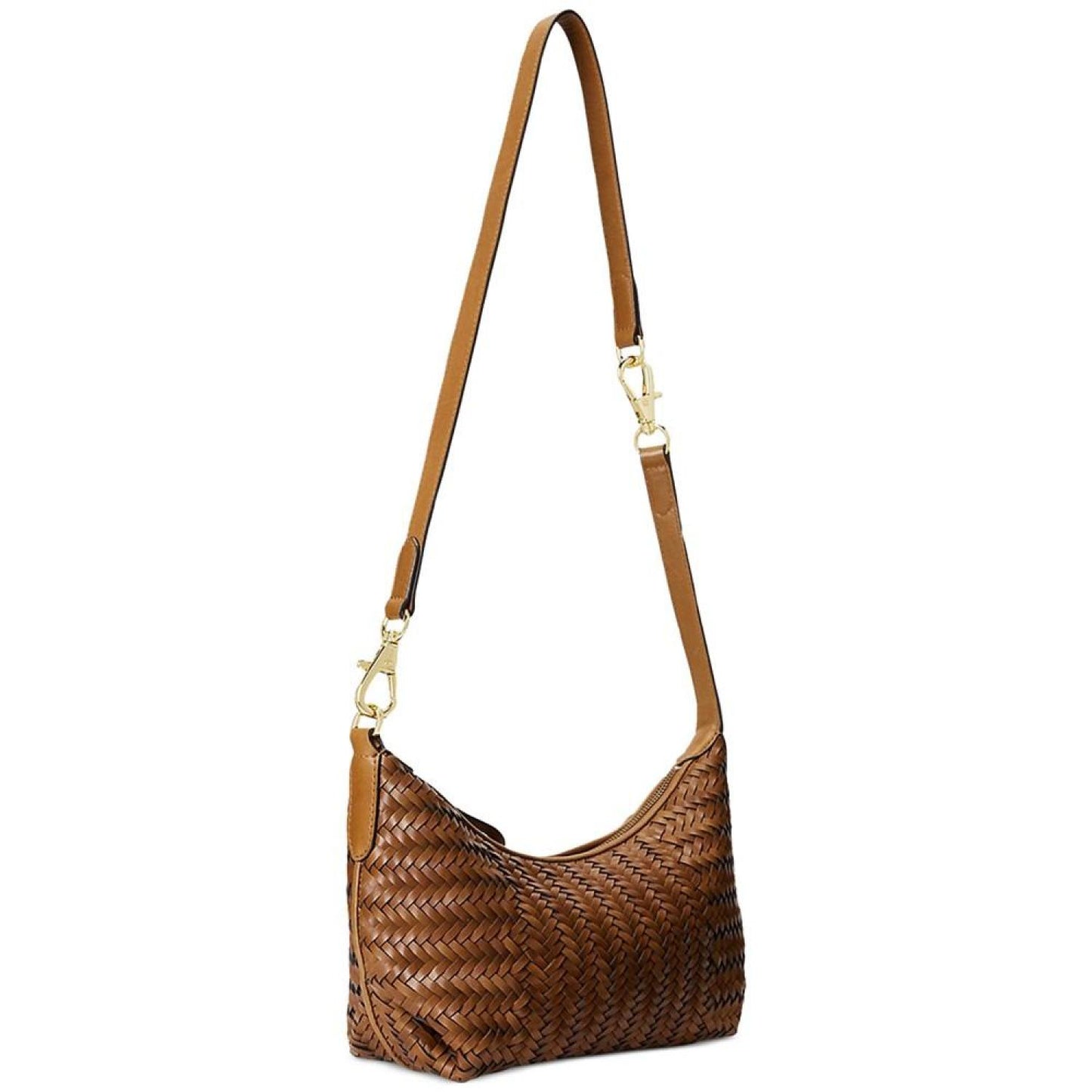 Kassie Woven Leather Medium Shoulder Bag