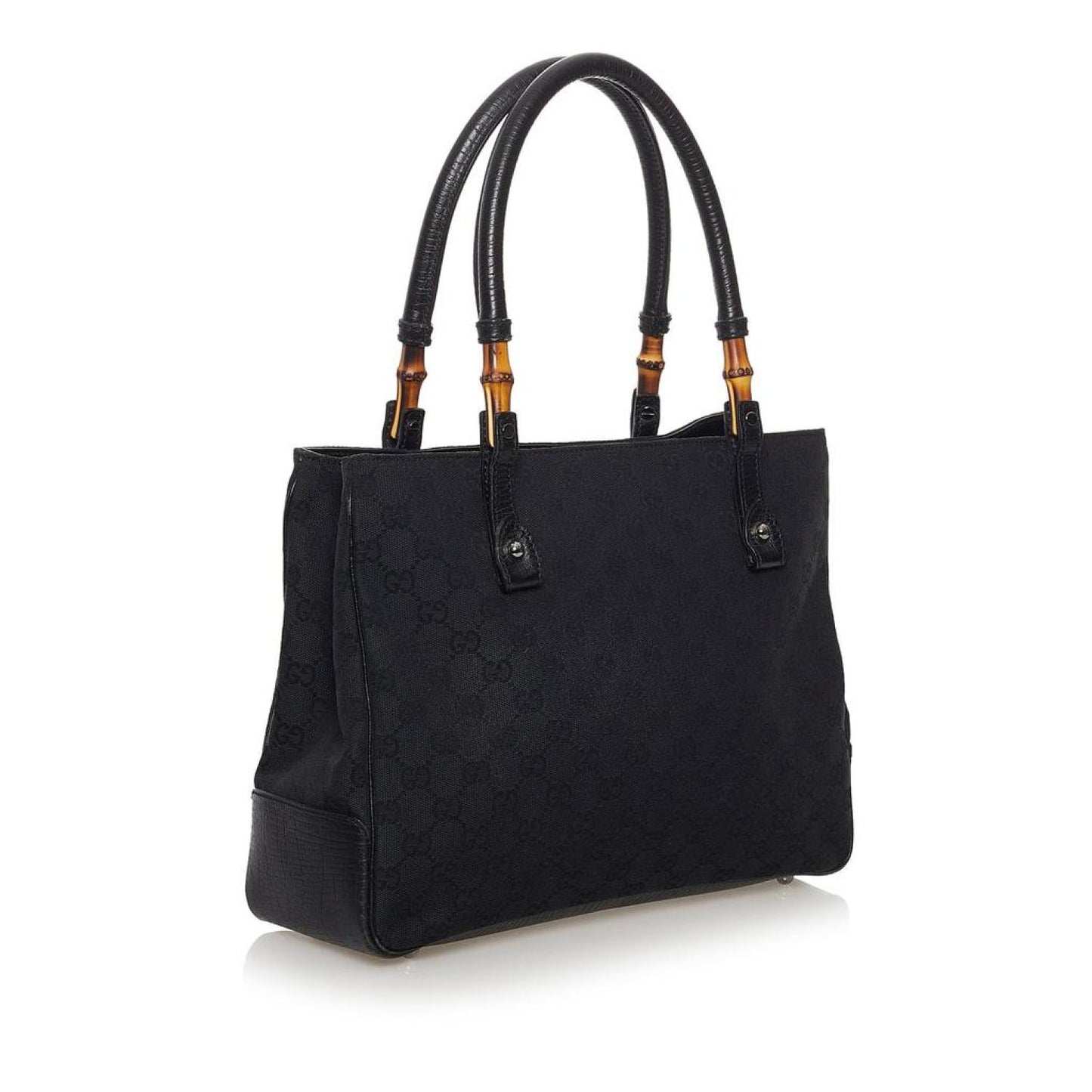 Gucci Bamboo GG Canvas Handbag (Pre-Owned)