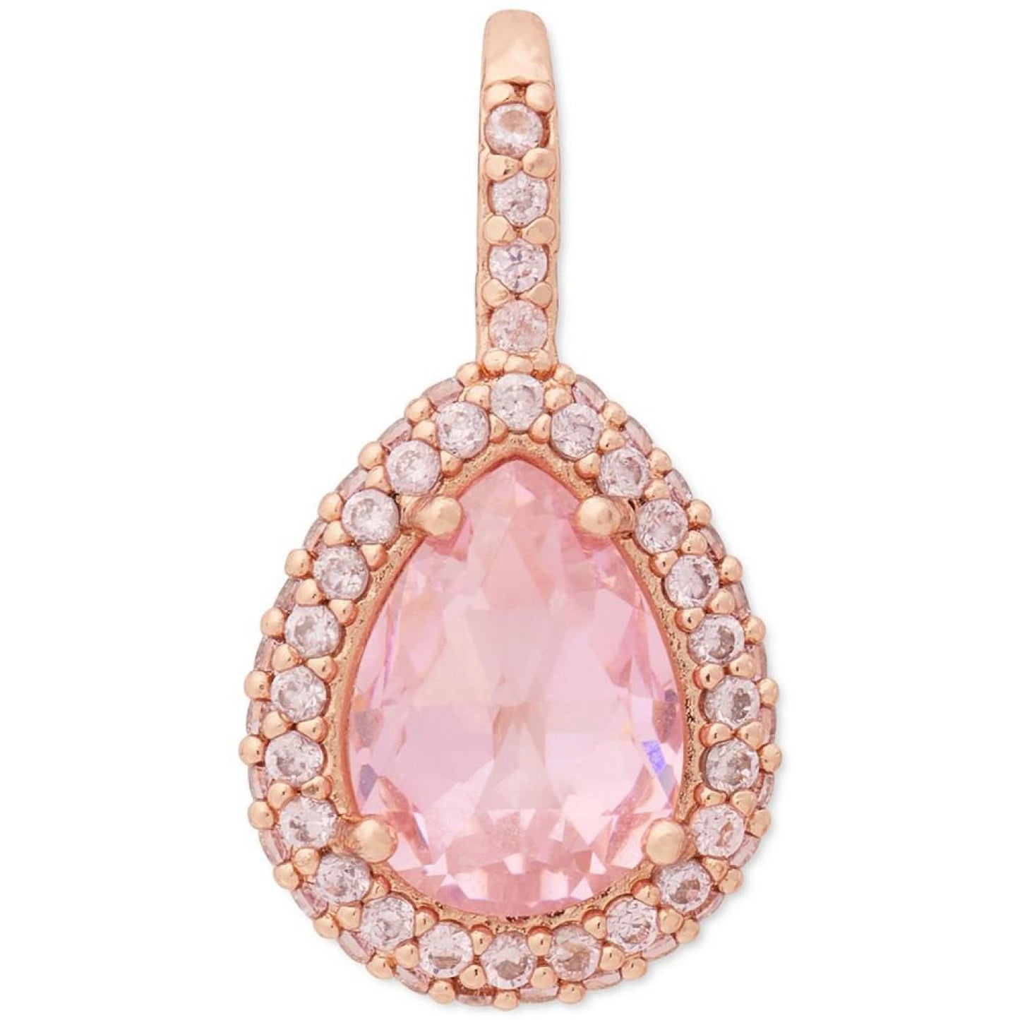 Pavé & Pear-Shape Stone Halo Drop Earrings