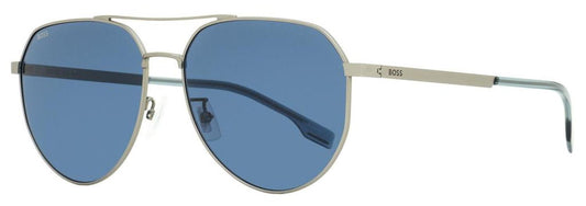 Hugo Boss Men's Pilot Sunglasses B1473FSK R81KU Matte Ruthenium 61mm