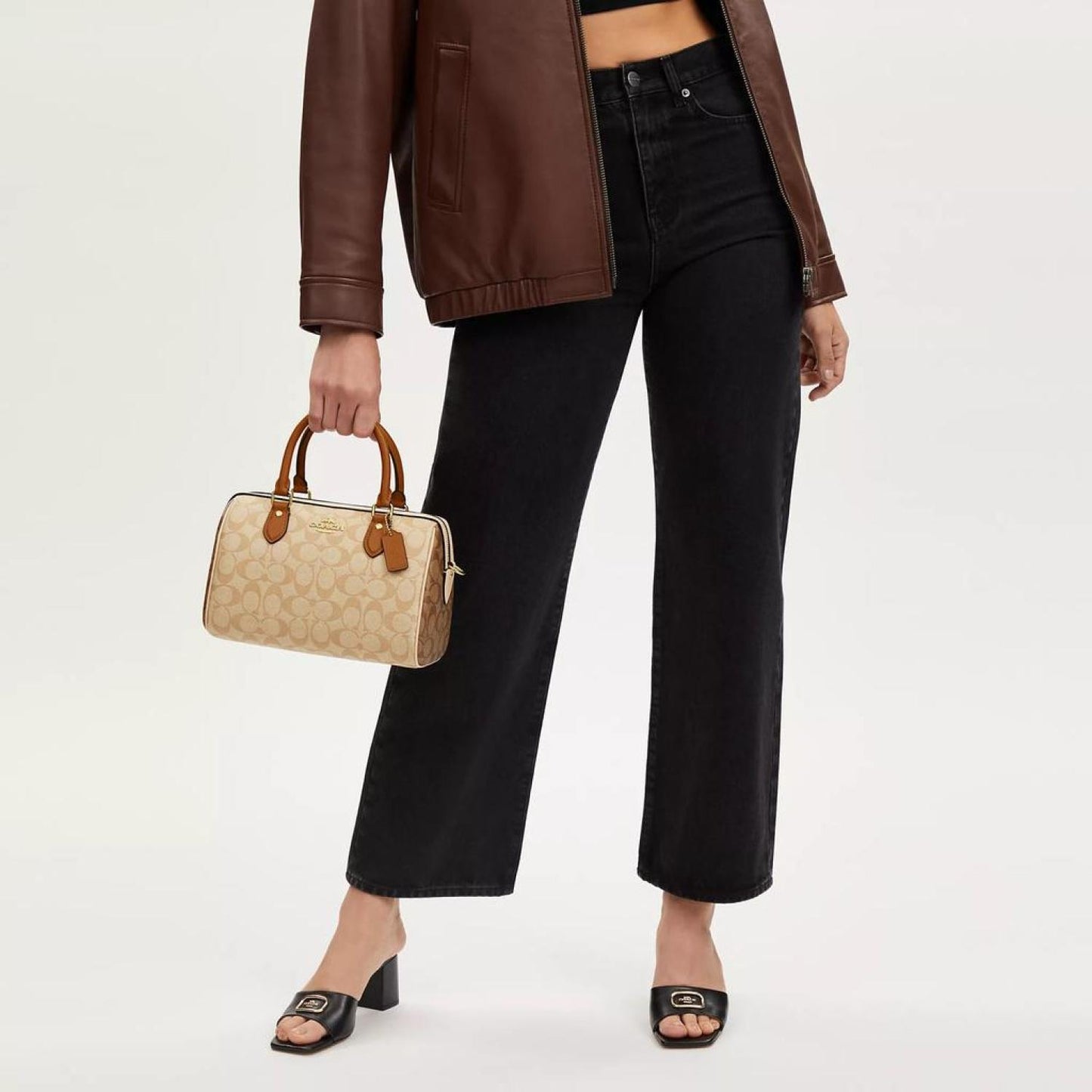 Coach Outlet Rowan Satchel In Blocked Signature Canvas