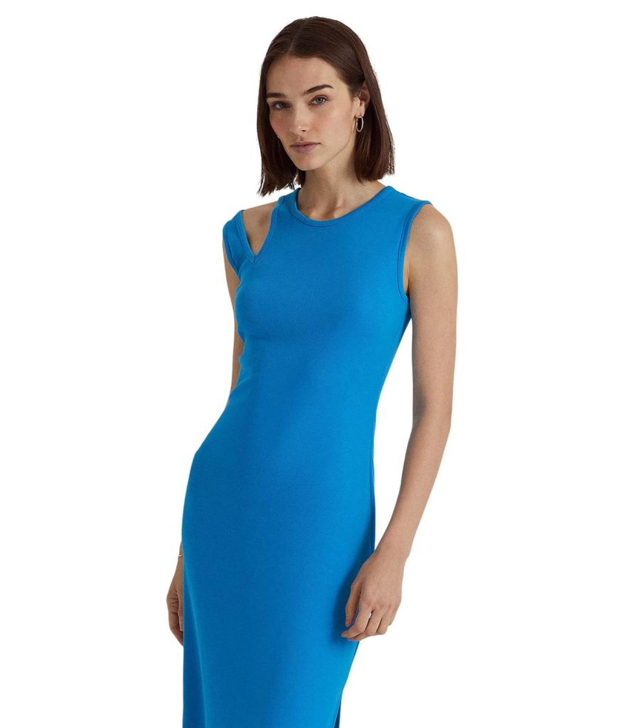 Cotton-Blend Sleeveless Midi Dress