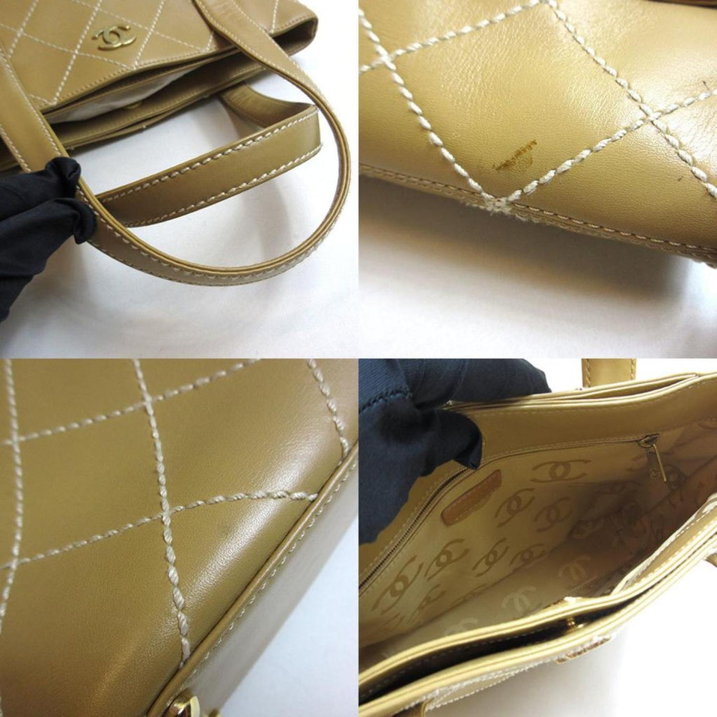 Chanel Wild Stitch  Leather Tote Bag (Pre-Owned)