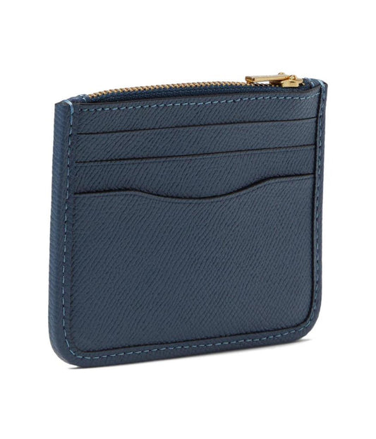 Cross Grain Leather Zip Card Case