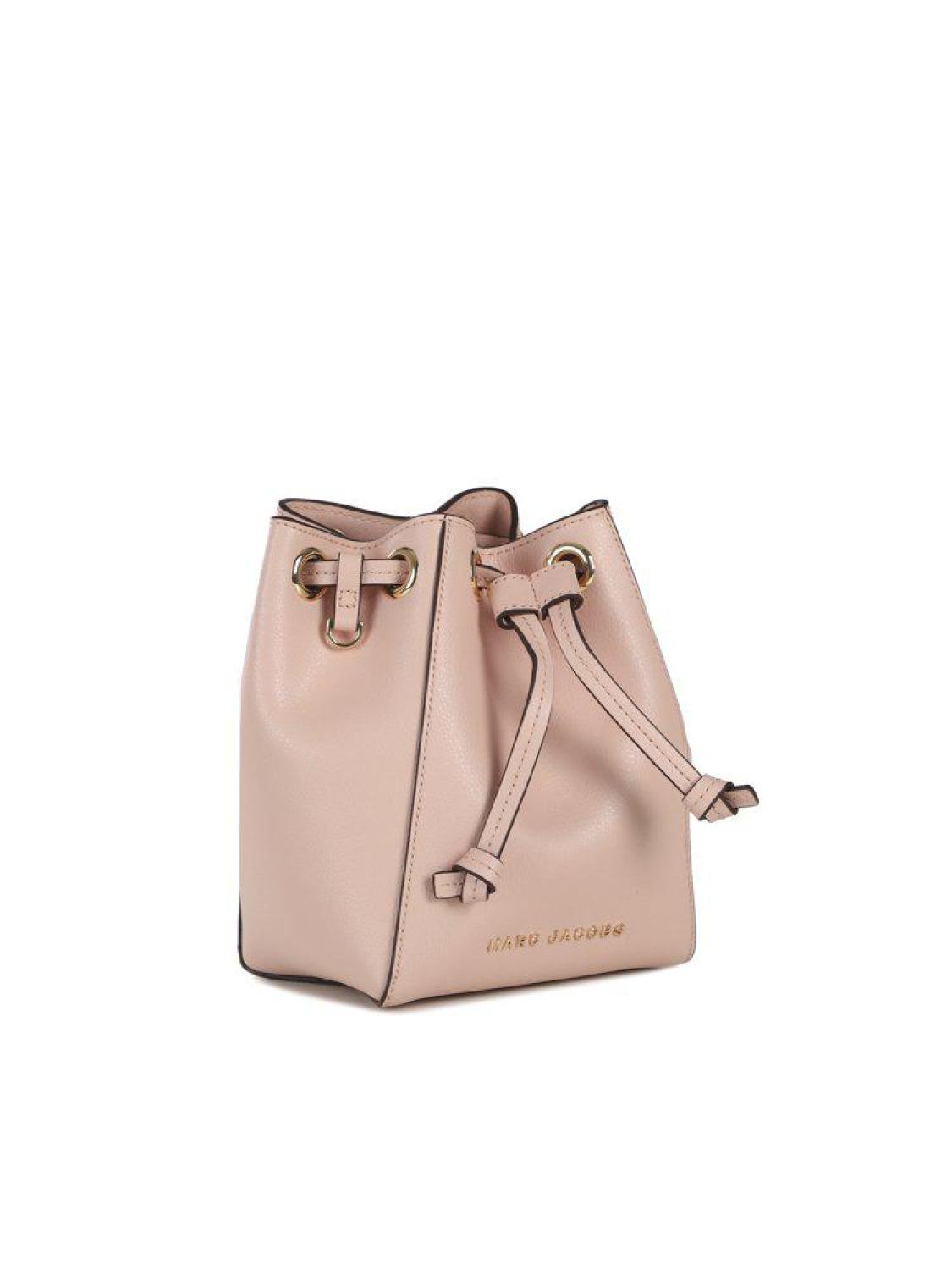 Marc Jacobs Logo Plaque Drawstring Bucket Bag