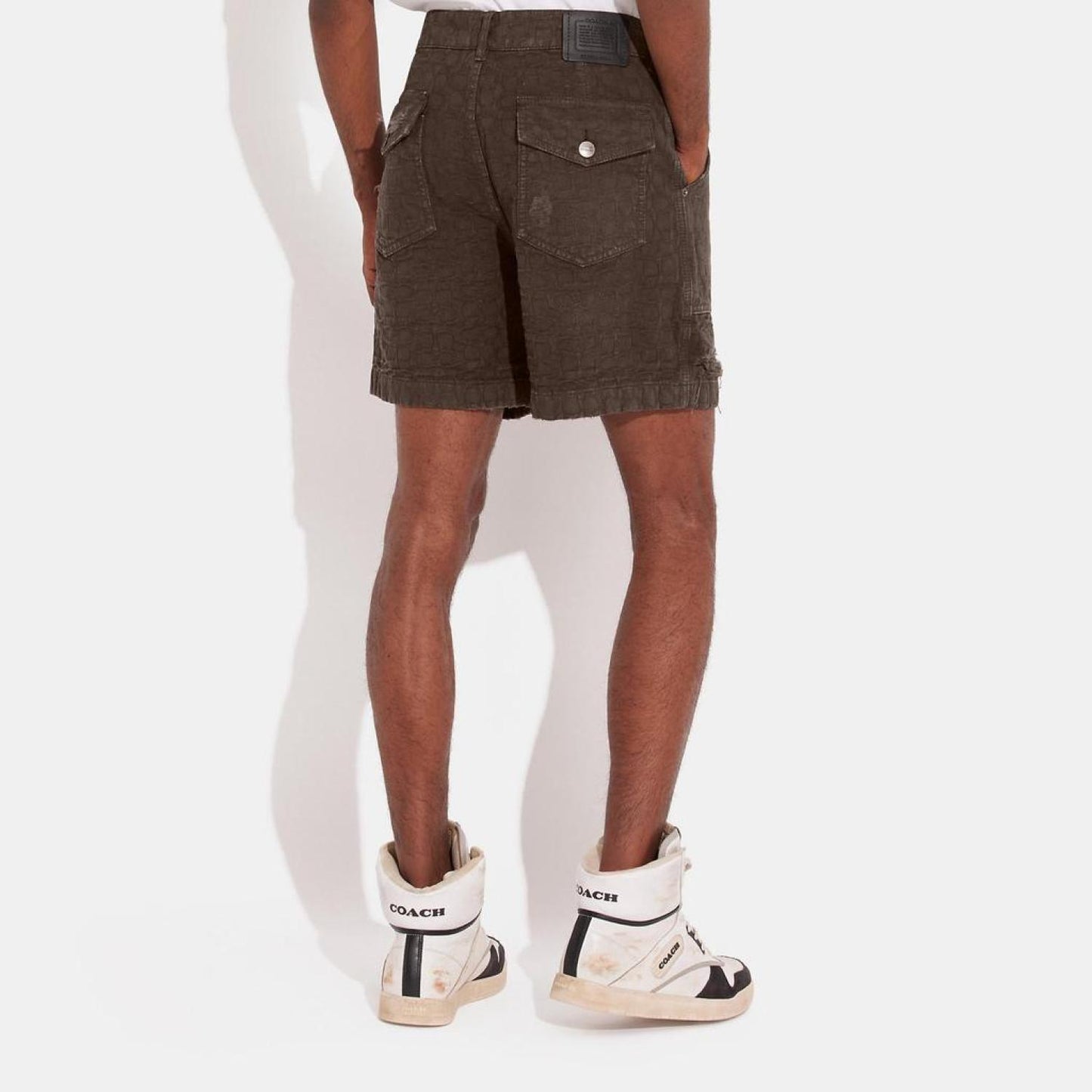 Coach Outlet Distressed Denim Shorts