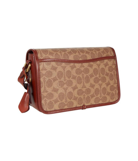 Coated Canvas Signature Studio Shoulder Bag
