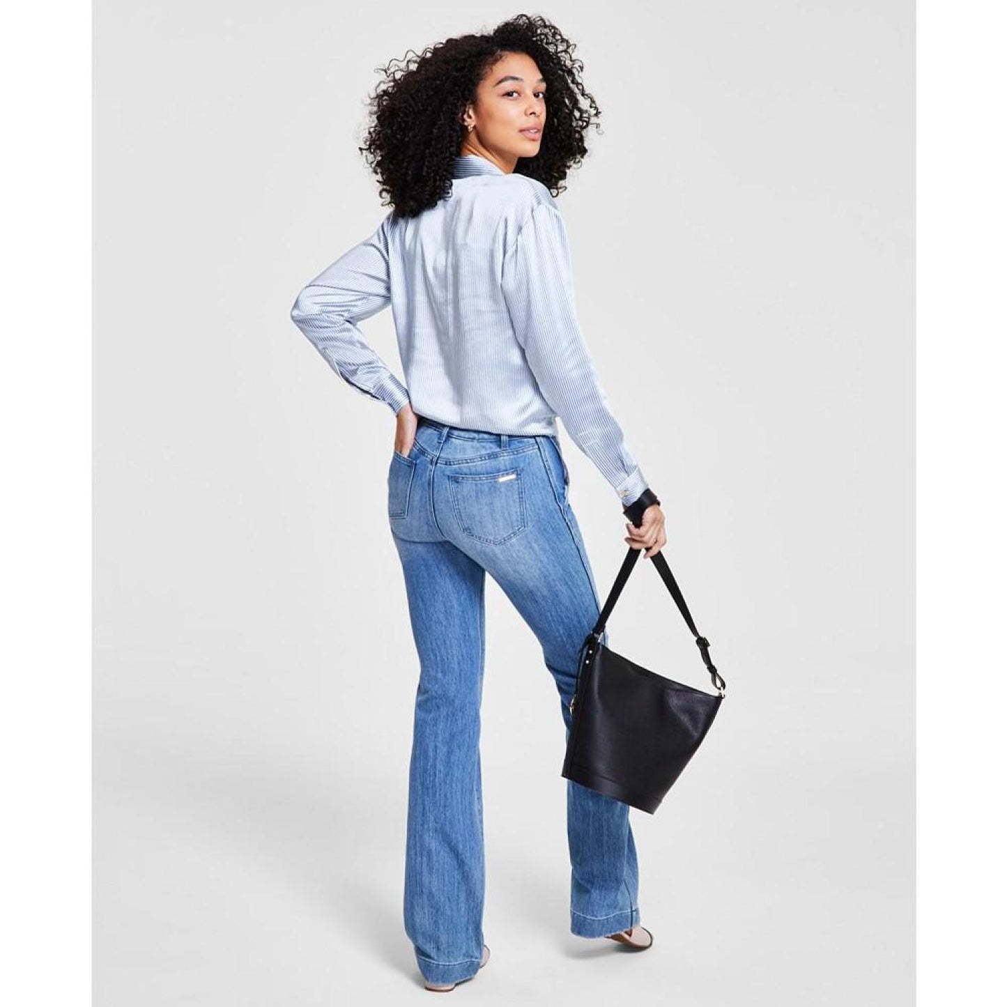 Petite Flared-Leg Sailor Jeans