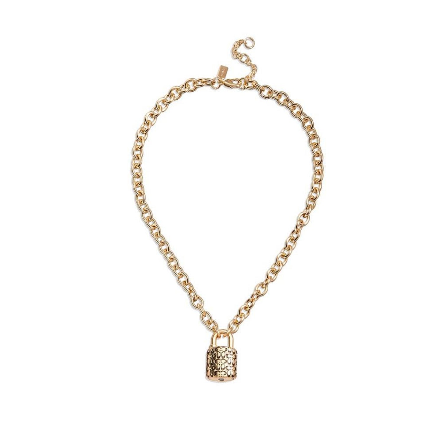Quilted Padlock Necklace