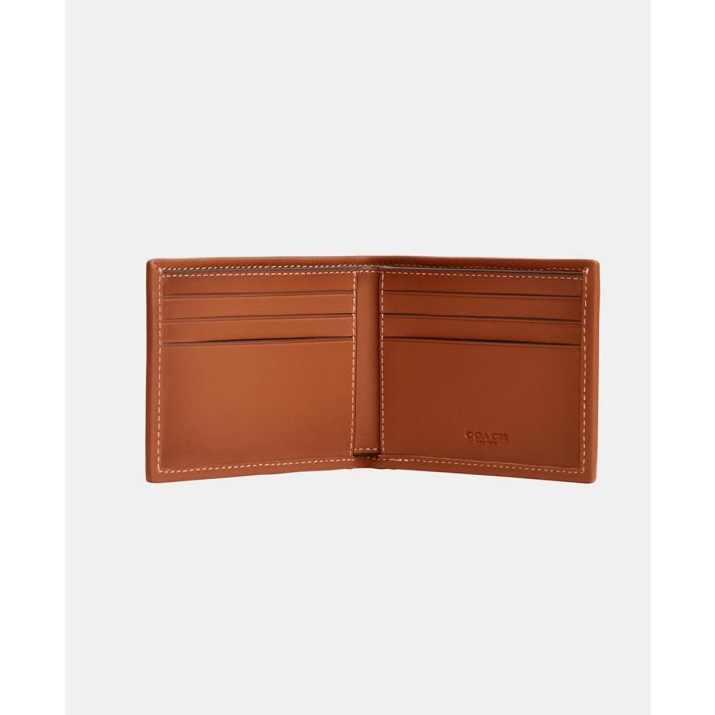 Men's Leather Slim Billfold Wallet in Micro Signature Jacquard