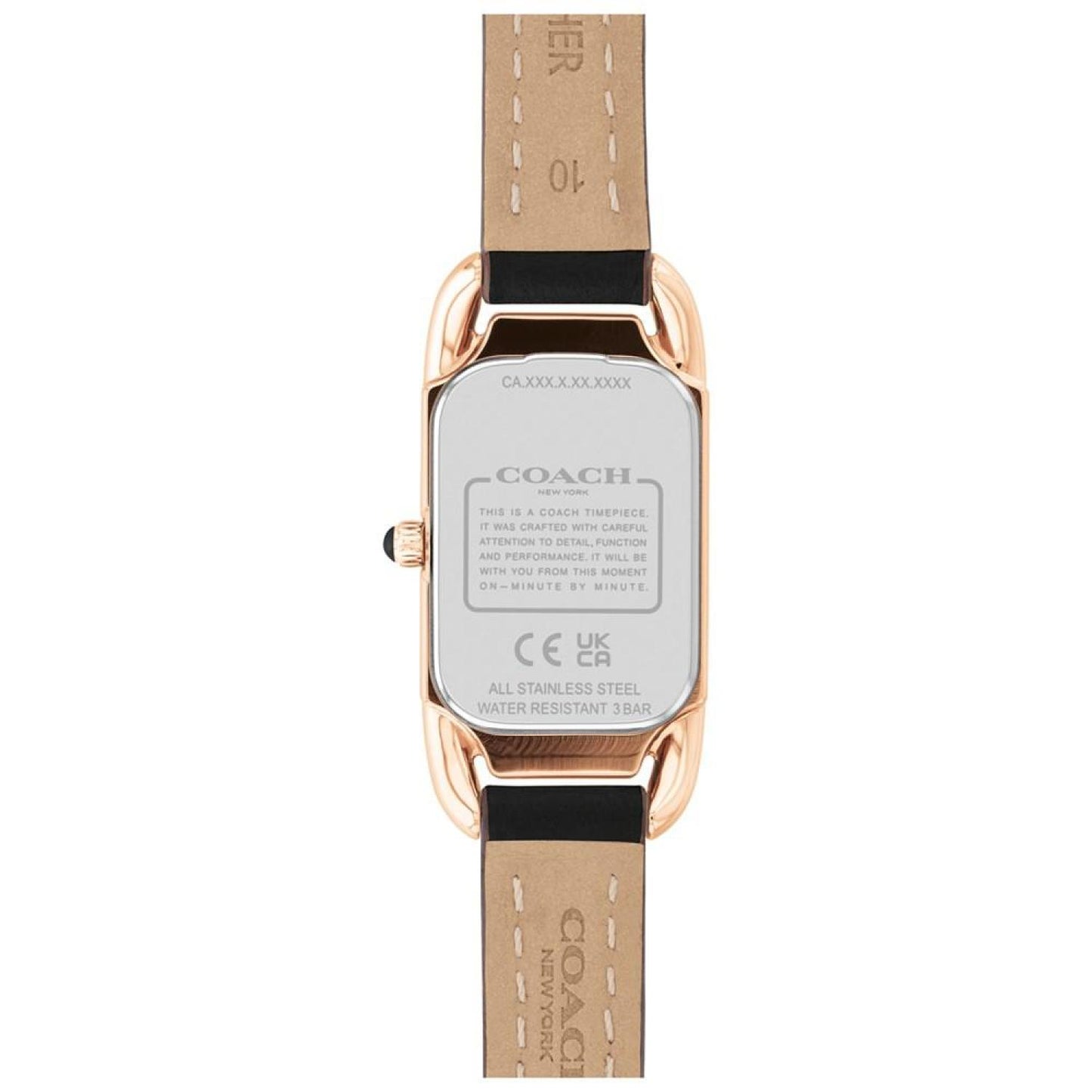 Women's Cadie Black Leather Strap Watch 17.5mmX28.5mm