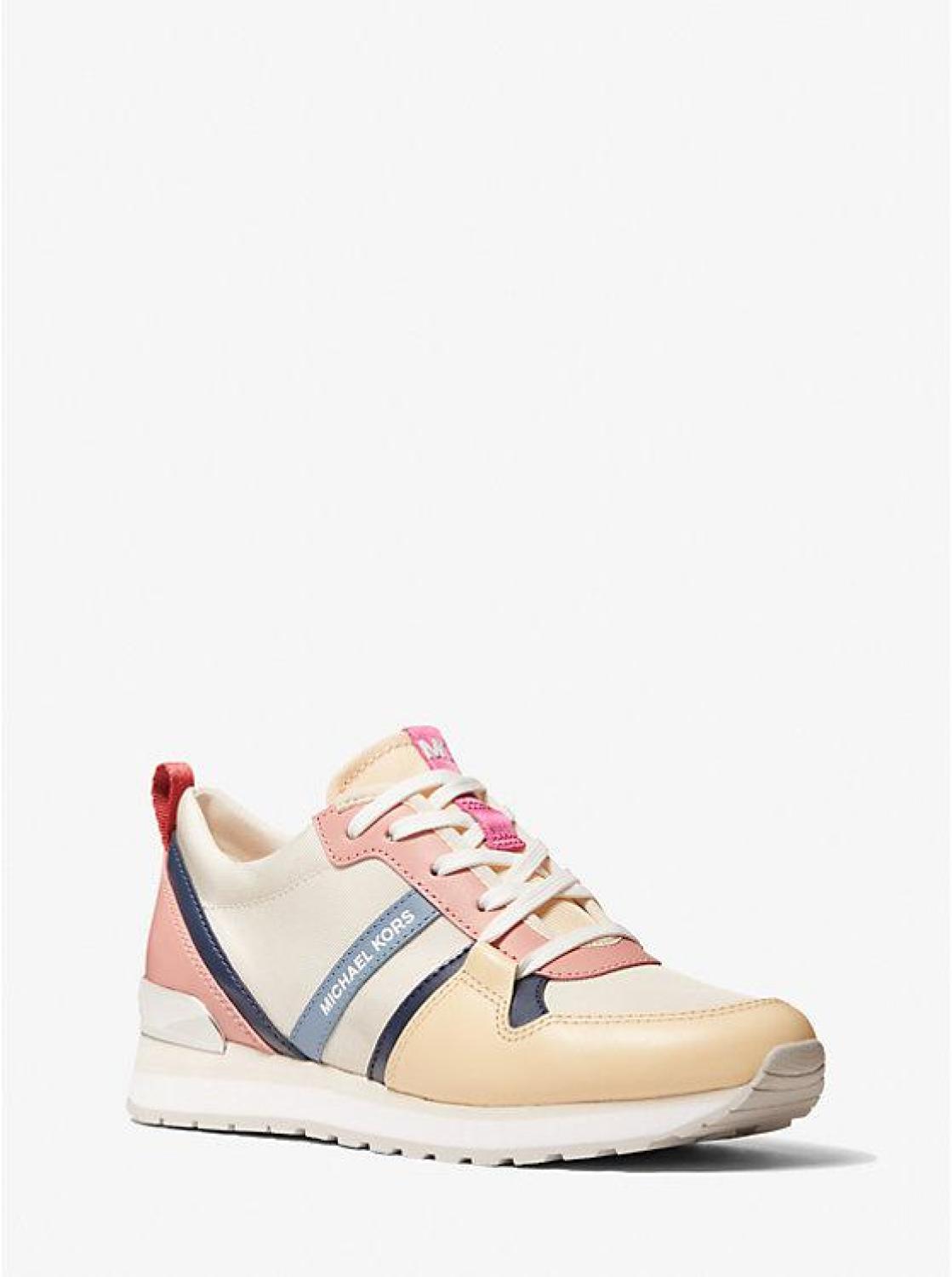 Dash Color-Block Canvas and Leather Trainer