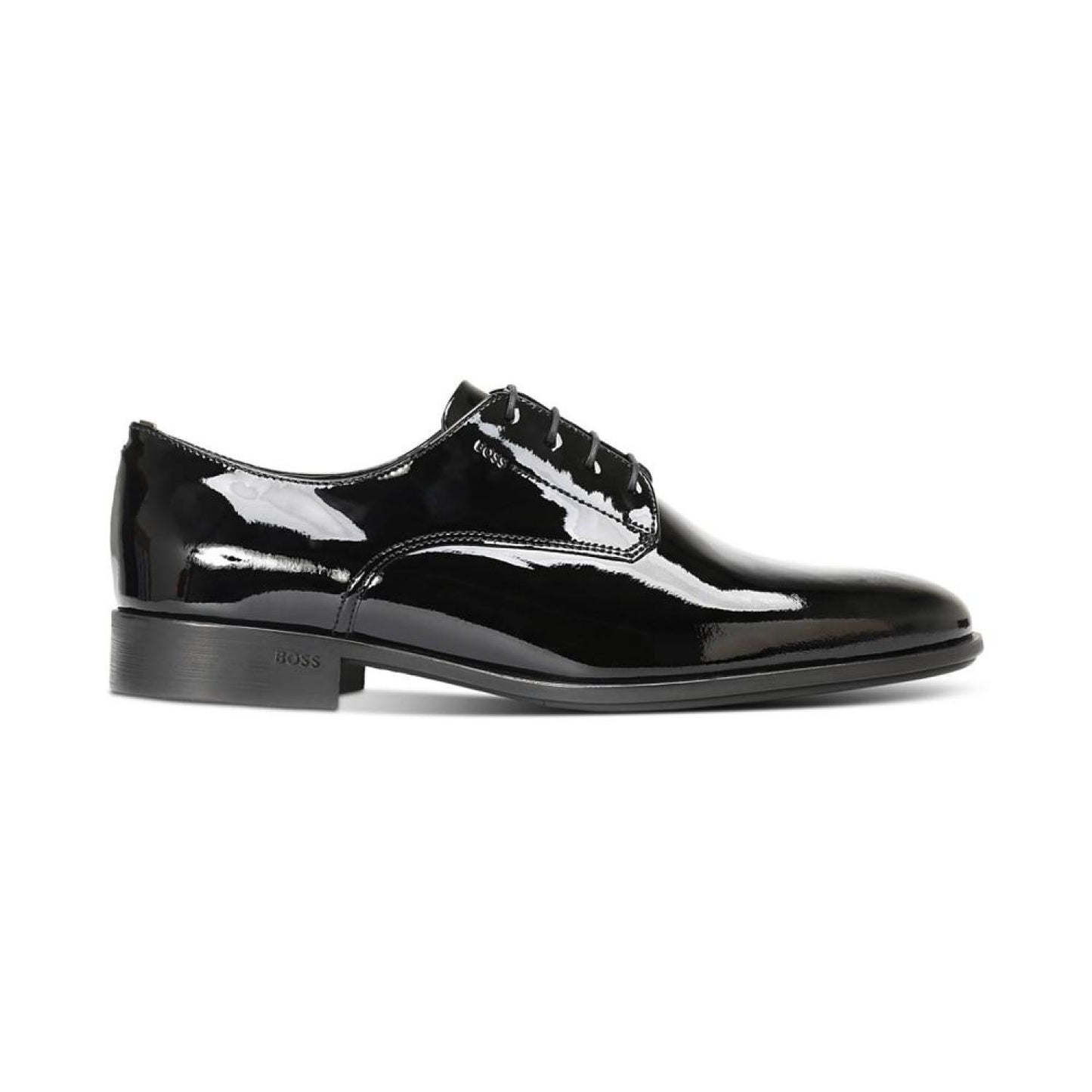 Hugo Boss Men's Patent Leather Colby Printed Derby Dress Shoe