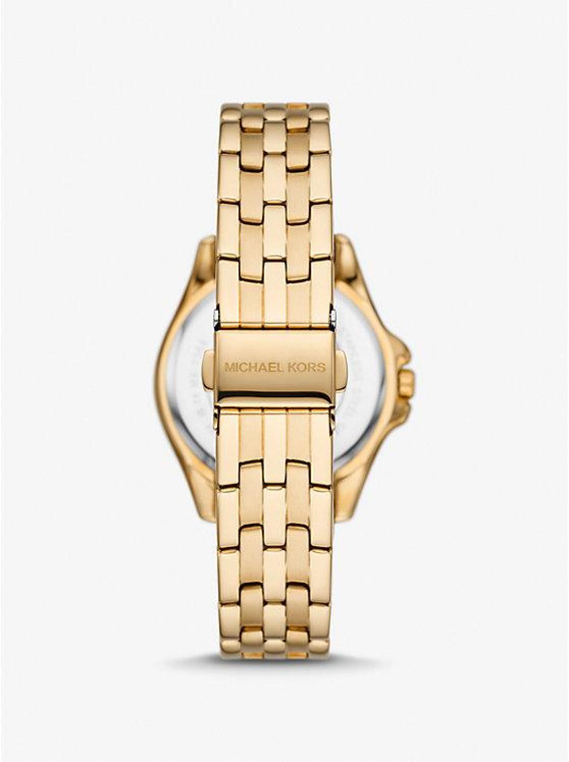 Mini Pilot Pavé Gold-Tone Watch