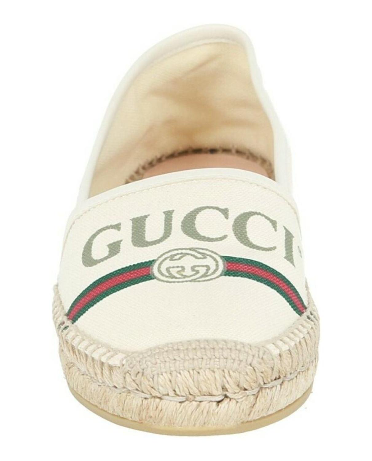 Gucci Logo Canvas Espadrilles