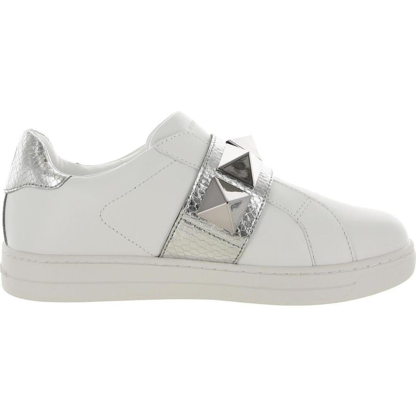 Kenna Womens Leather Studded Casual and Fashion Sneakers