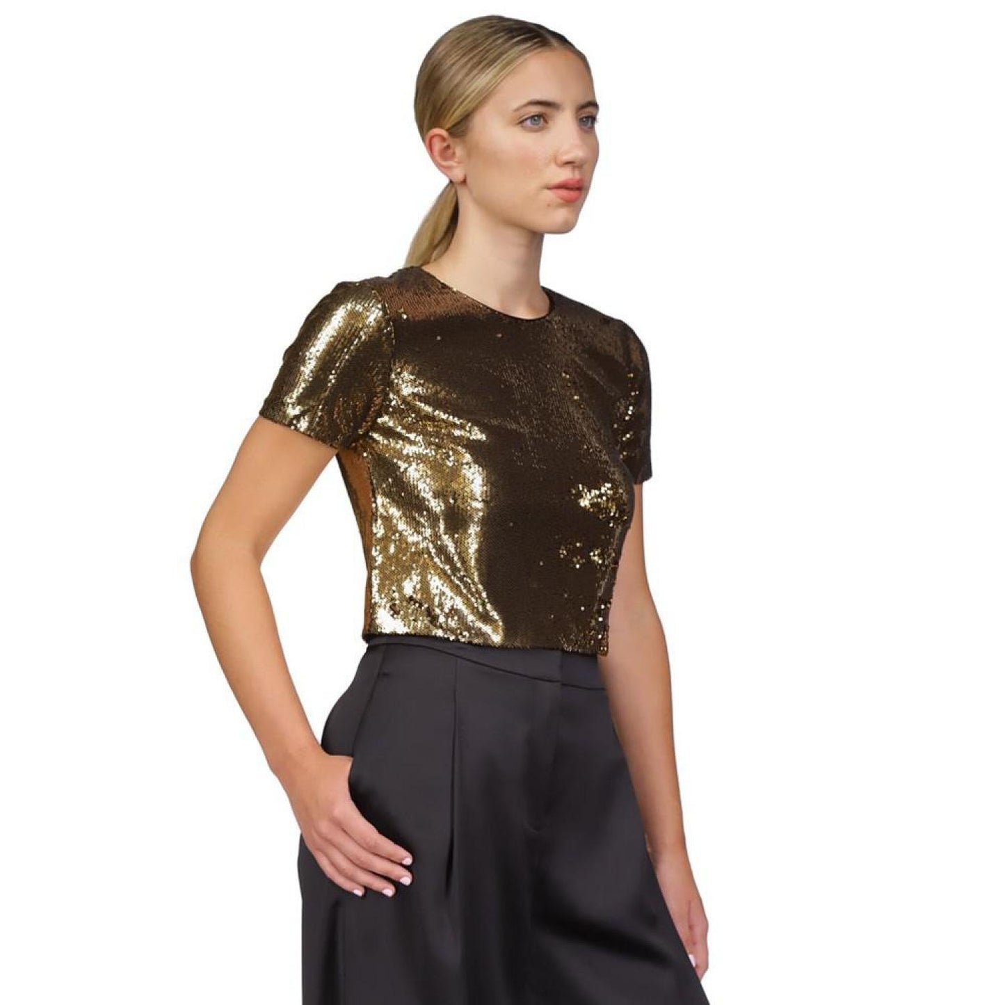 Women's Sequined Crewneck T-Shirt