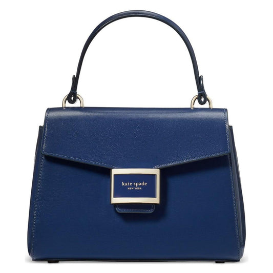 Katy Shiny Textured Leather Top Handle