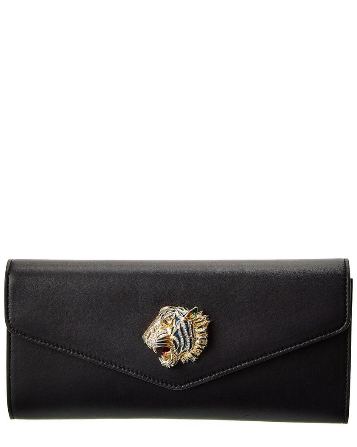 Gucci Broadway Tiger Leather Clutch (Authentic Pre-Owned)