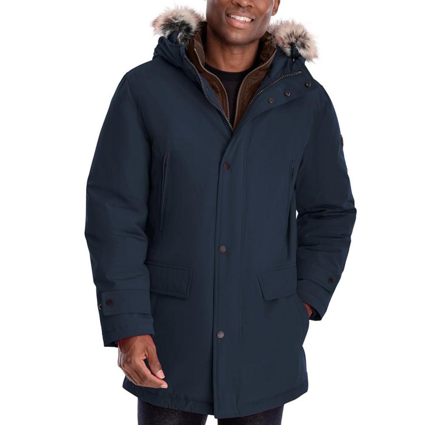 Michael Kors Men's Hooded Bib Snorkel Parka, Created for Macy's