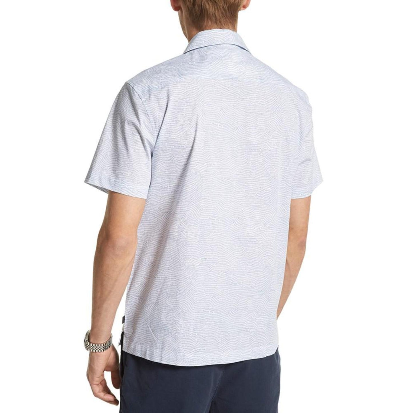 Men's Short-Sleeve Etched Logo Print Shirt