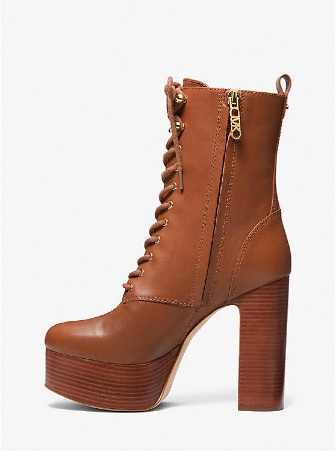 Natasha Leather Platform Boot
