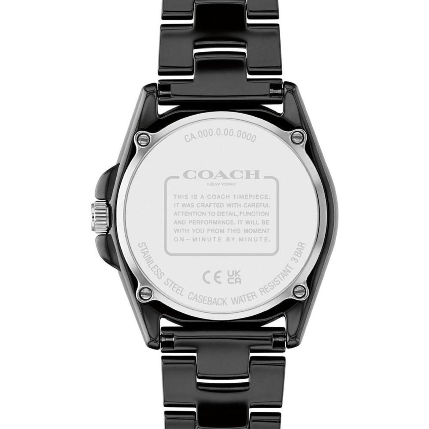 Women's Greyson Black Ceramic Bracelet Watch 36mm