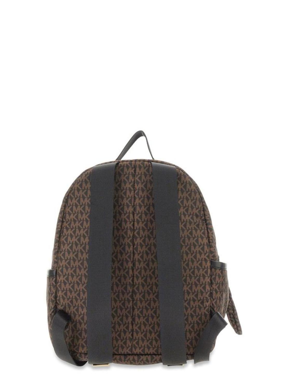 Michael Kors Monogram Patterned Logo Plaque Backpack
