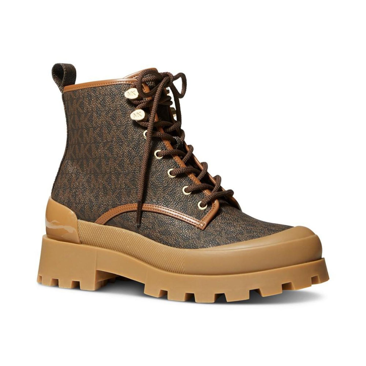 Women's Payton Logo Lace-Up Lug Sole Combat Booties