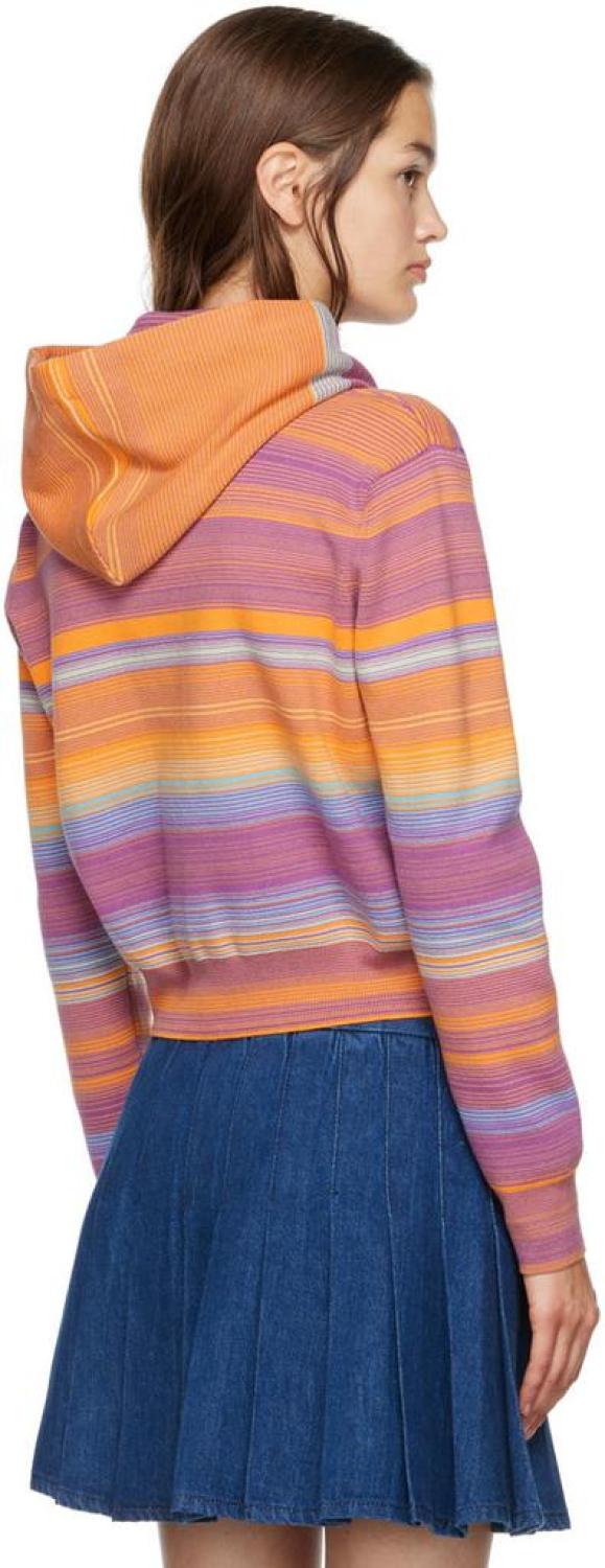 Purple 'The Cropped Zip Hoodie' Hoodie