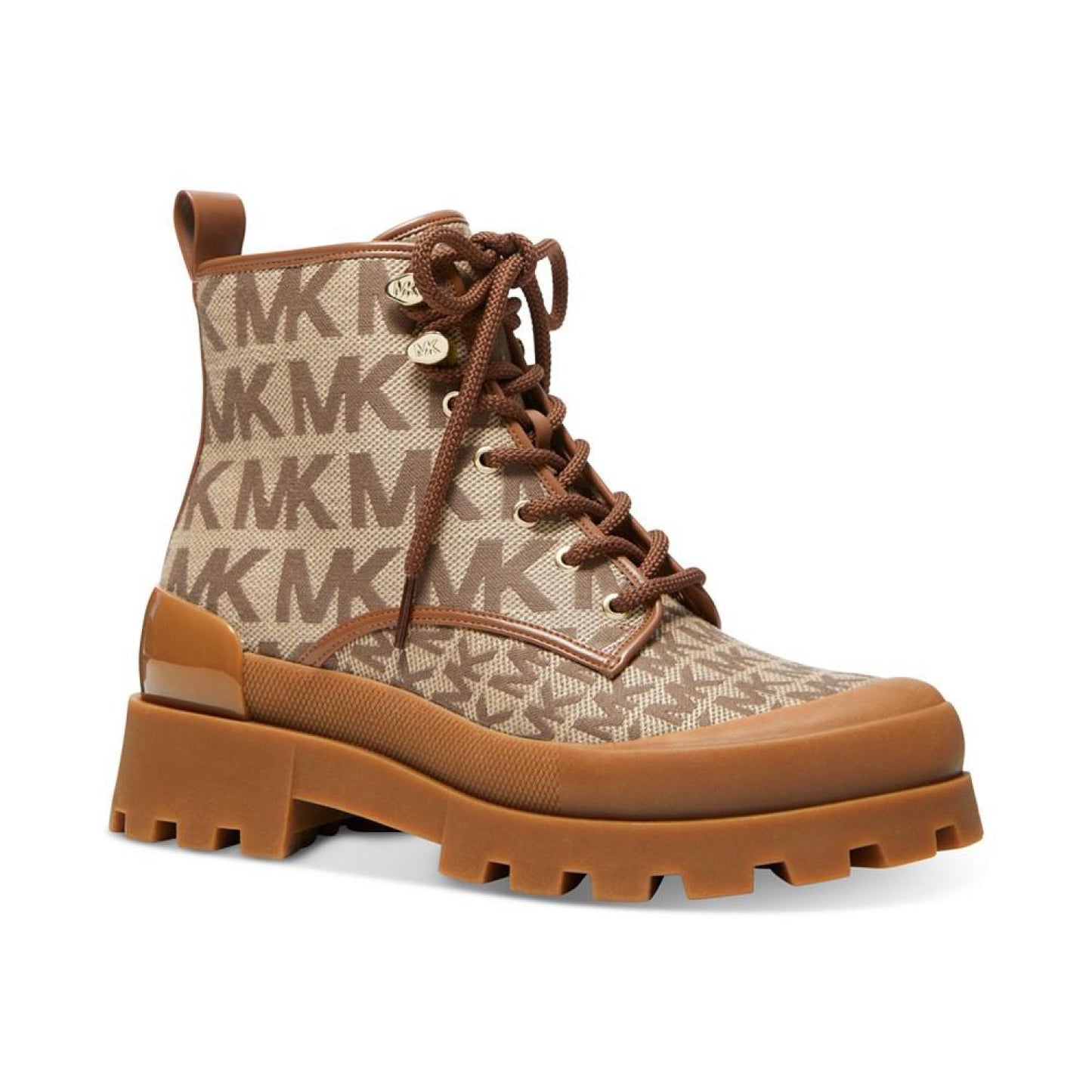 Women's Payton Logo Lace-Up Lug Sole Combat Booties