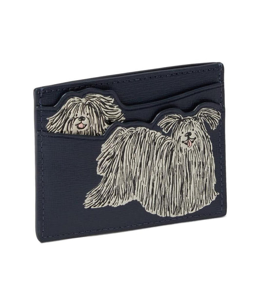 Shaggy Embossed Saffiano Leather Card Holder