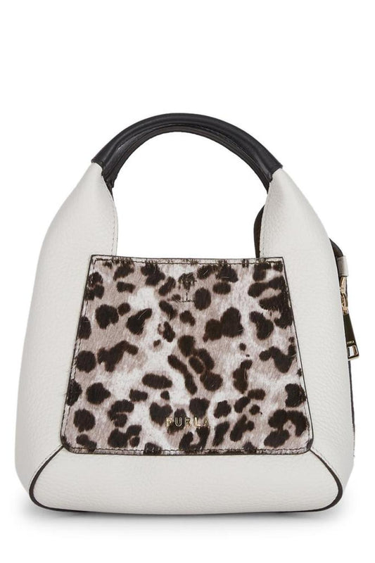 Furla Logo Palque Leopard Printed Tote Bag