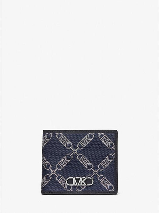 Varick Empire Logo Jacquard Billfold Wallet