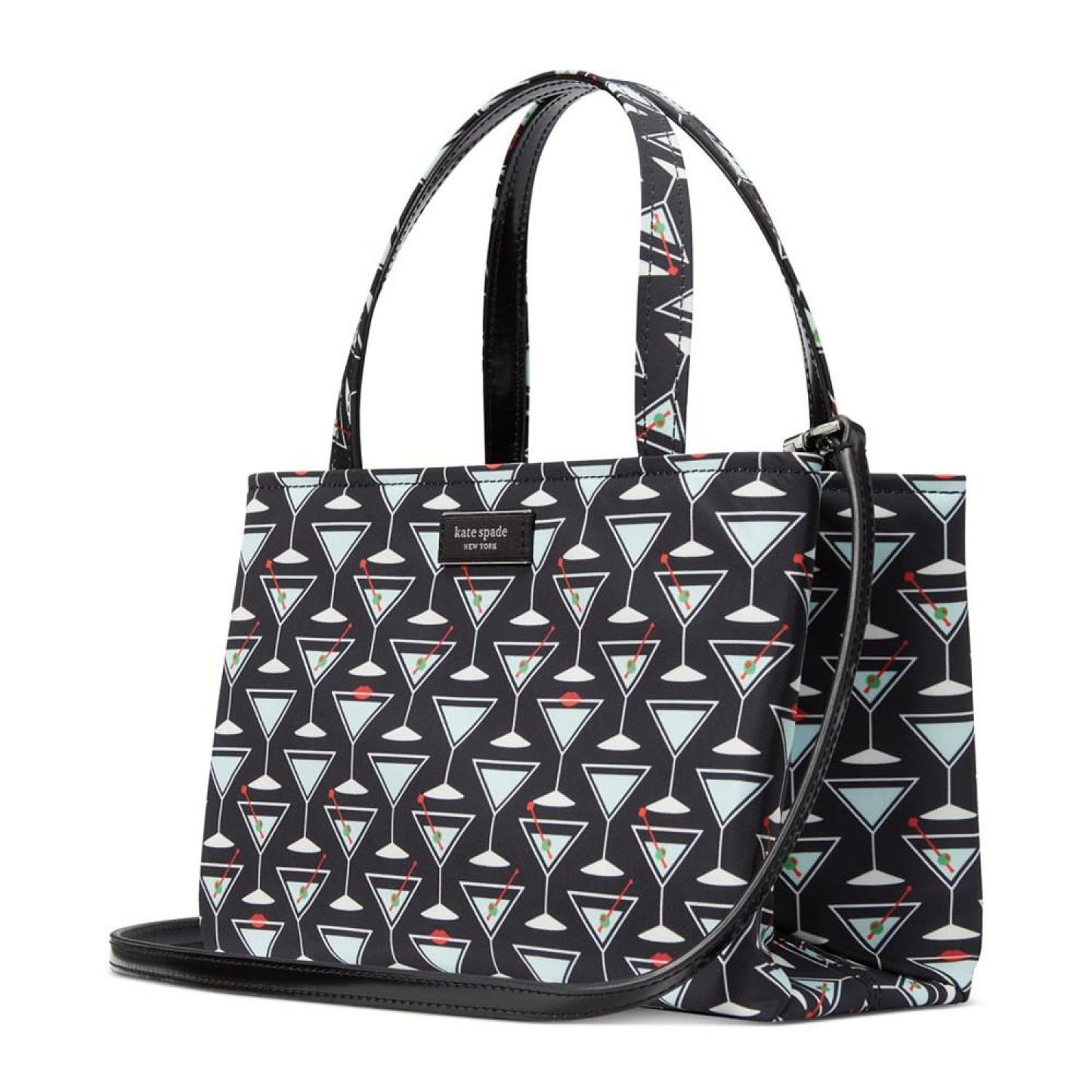 Sam Icon Martini Printed Fabric Small Tote